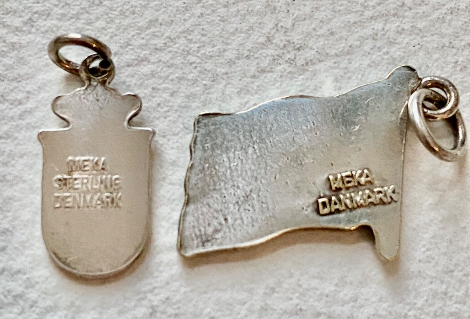Vintage Sterling Silver & Brass World Travel & Map & Shield Charms CHOICE