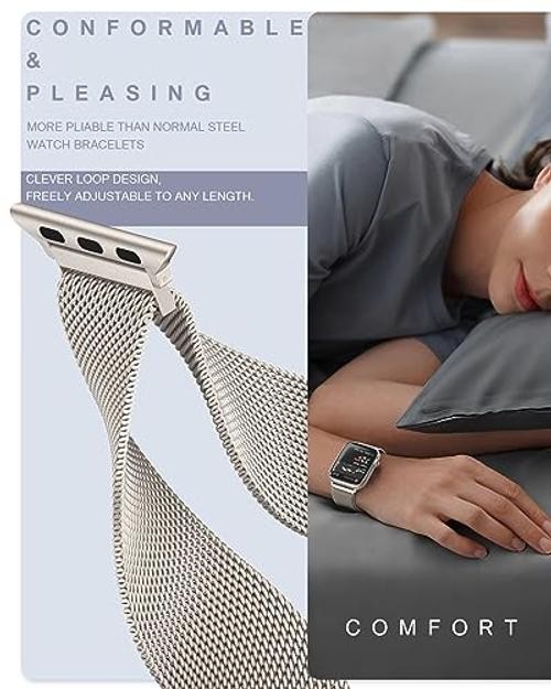 Original Stainless Steel Milanese 41mm/40mm/38mm/42mm(series 11 10) A-Starlight