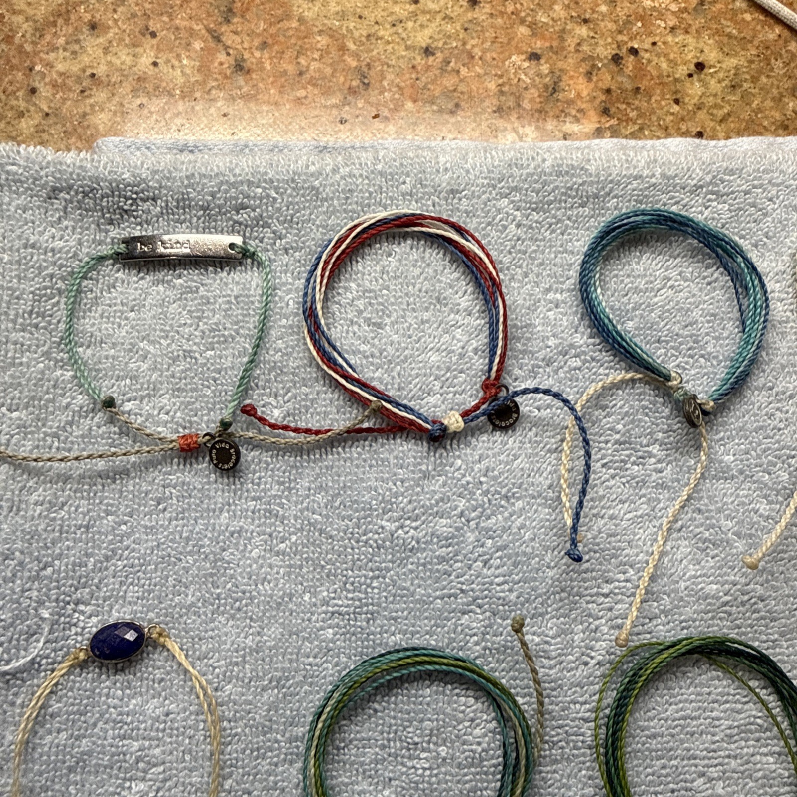 Lot of 10 Pura Vida Adjustable Slide Bracelets