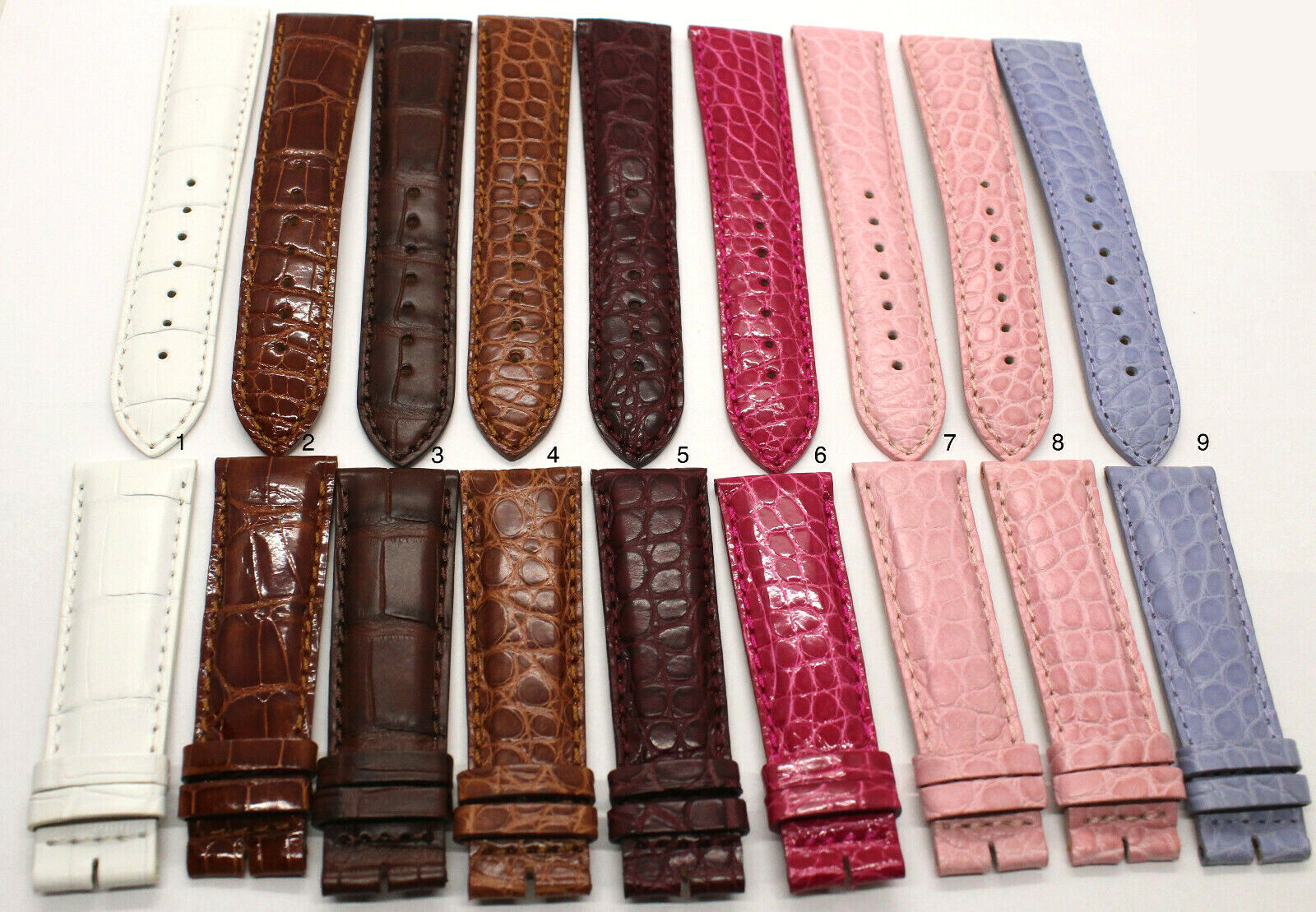 New Genuine Alligator Leather Band Different Color 21 mm x 18 mm Strap