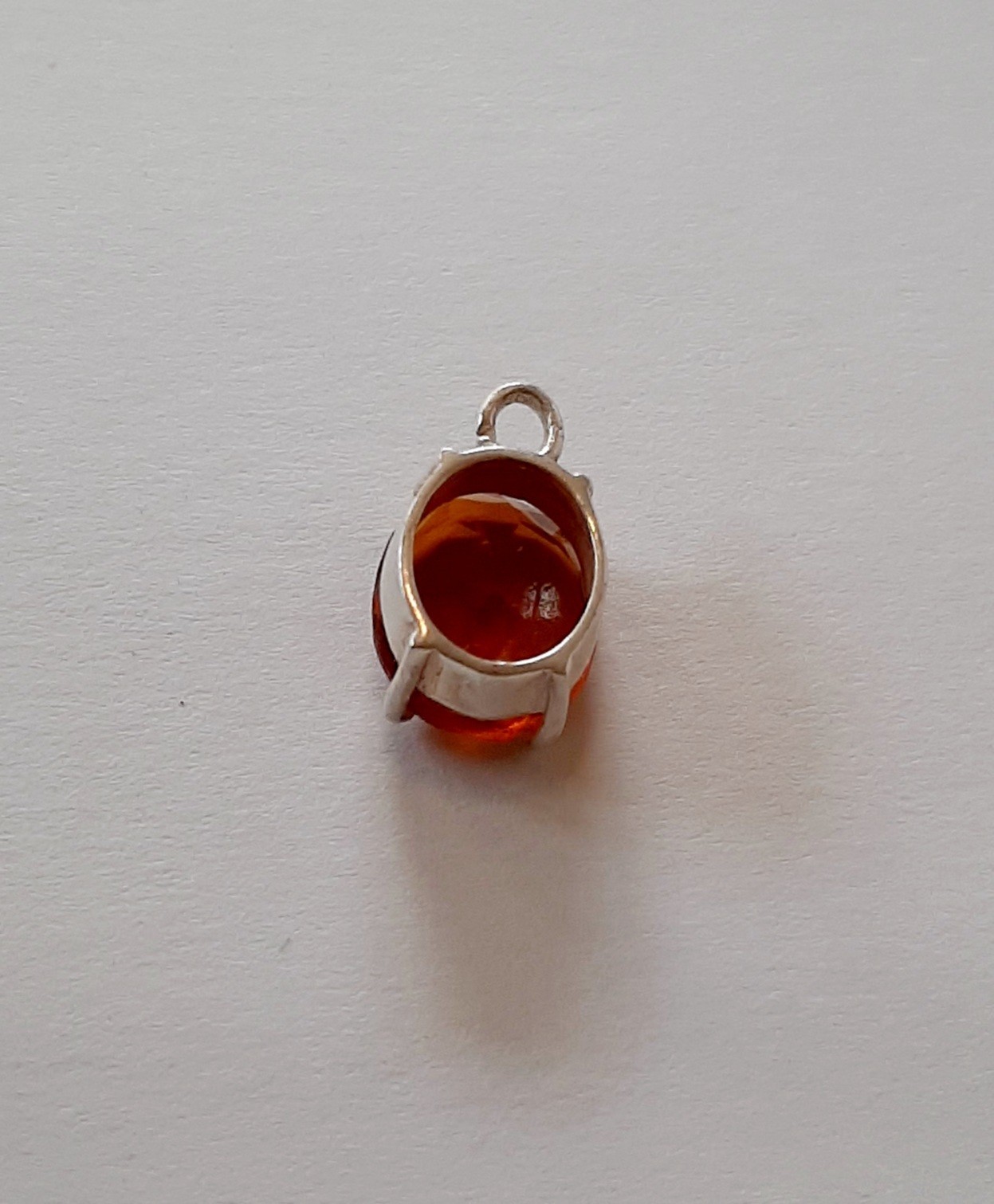 Certified Garnet 14.50 Carats, Hessonite, Pendant, Oval, Unheated
