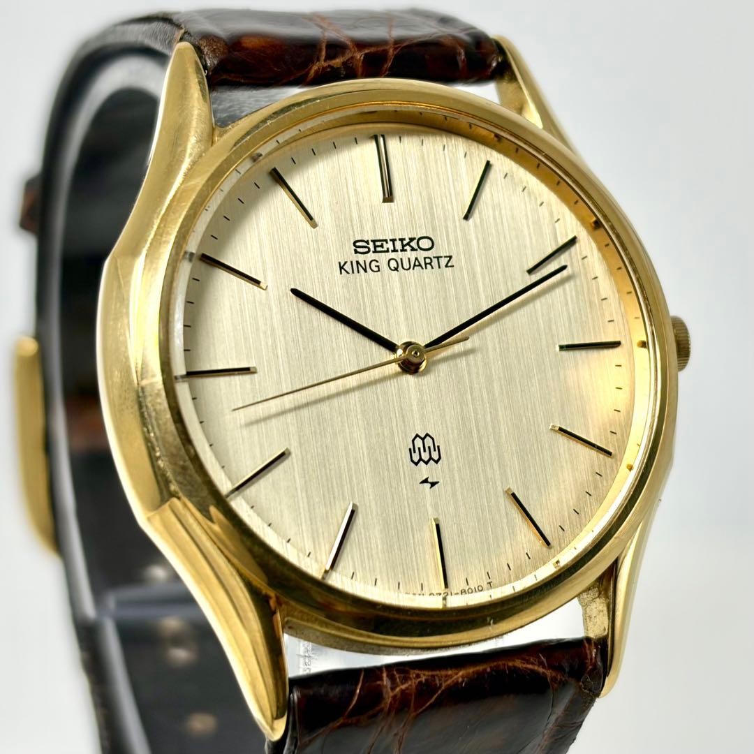 New Battery Operational SEIKO King Quartz 9721 8010 Wristwatch