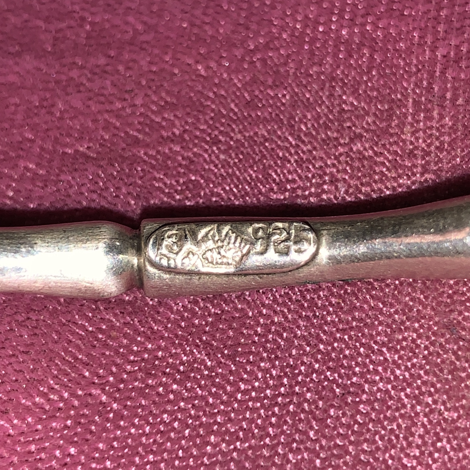 Antonio Pineda 925 Taxco Silver Bamboo Bangle Bracelet