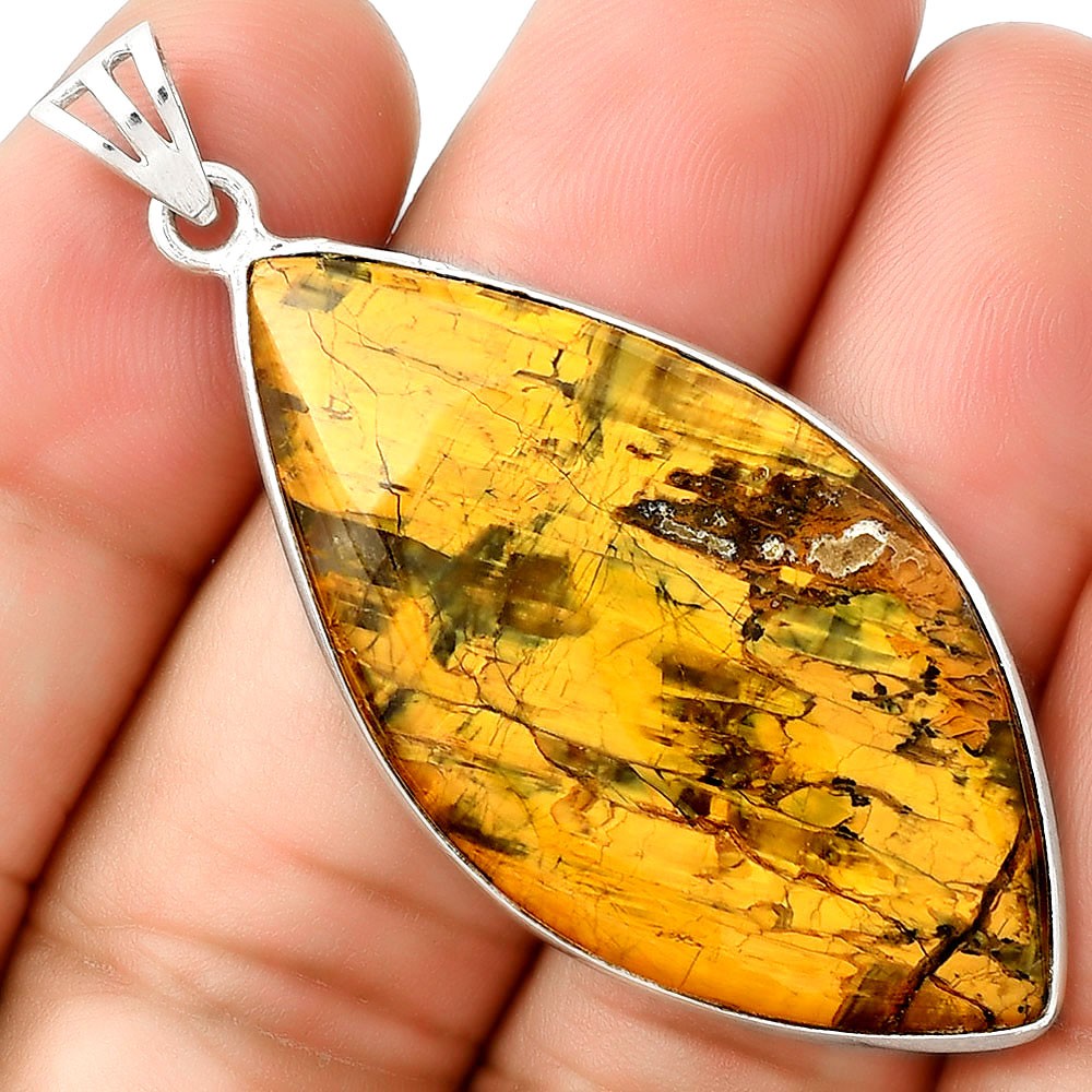 Natural Nellite 925 Sterling Silver Pendant Jewelry P-1001