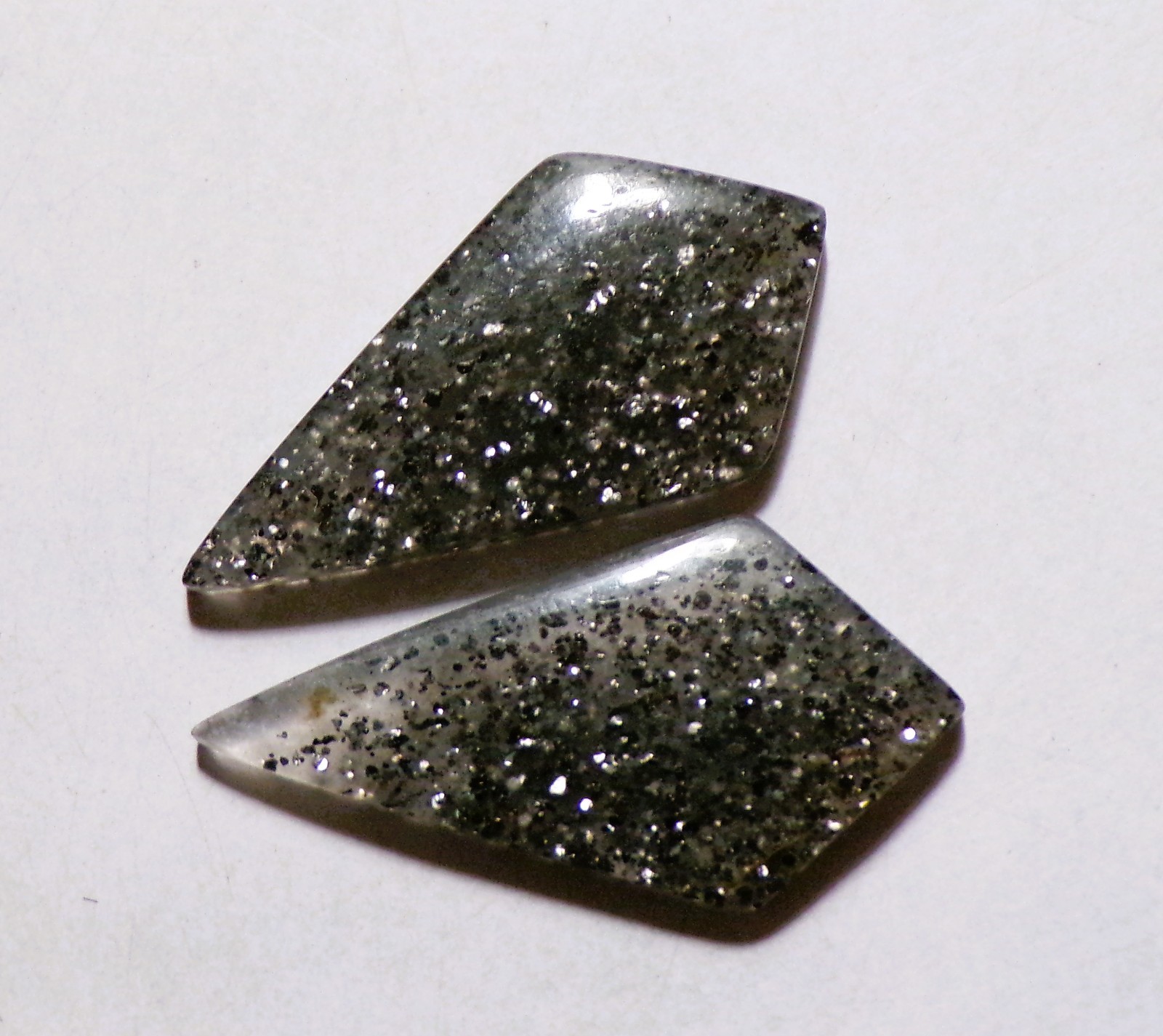 28.75 Cts Natural Black Sunstone Cabochon Match Pair Gemstone 35.4X18MM 51