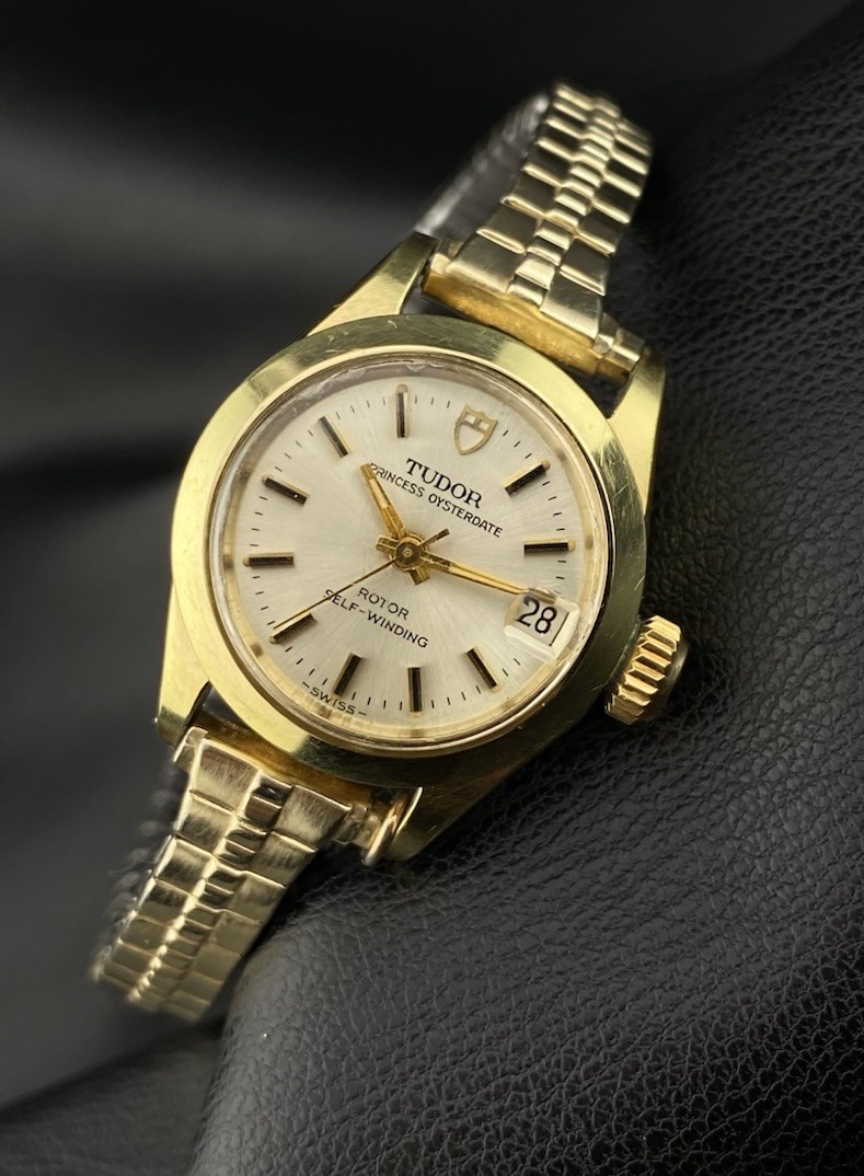 Tudor Princess Oysterdate Dainty Date Dial Gold Plated Aides Watch Self Winding