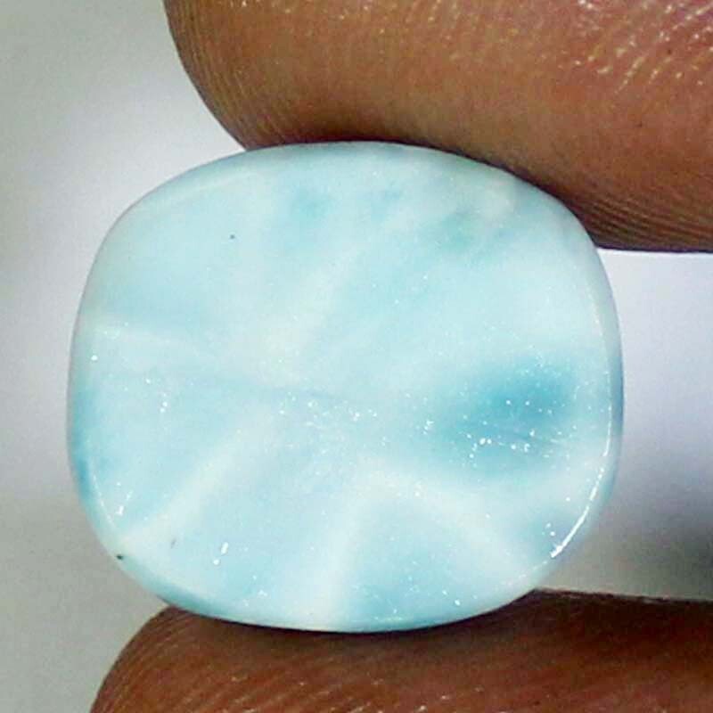 Larimar Loose Gemstone 13.45CTS Natural Larimar Cushion Cabochon 14x16x6mm BC-27