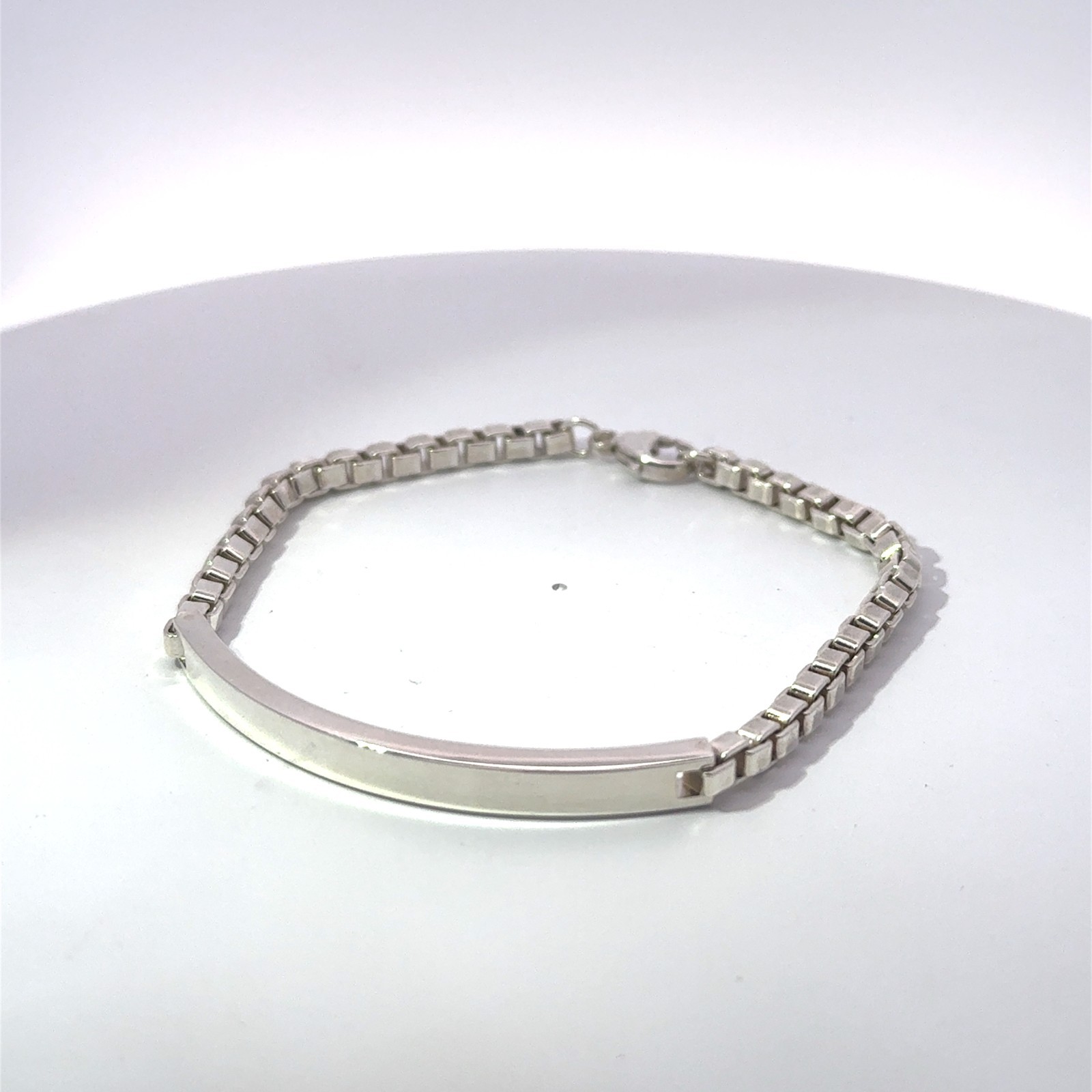Tiffany & Co. 925 Sterling Silver Venetian Link ID Bracelet 8″