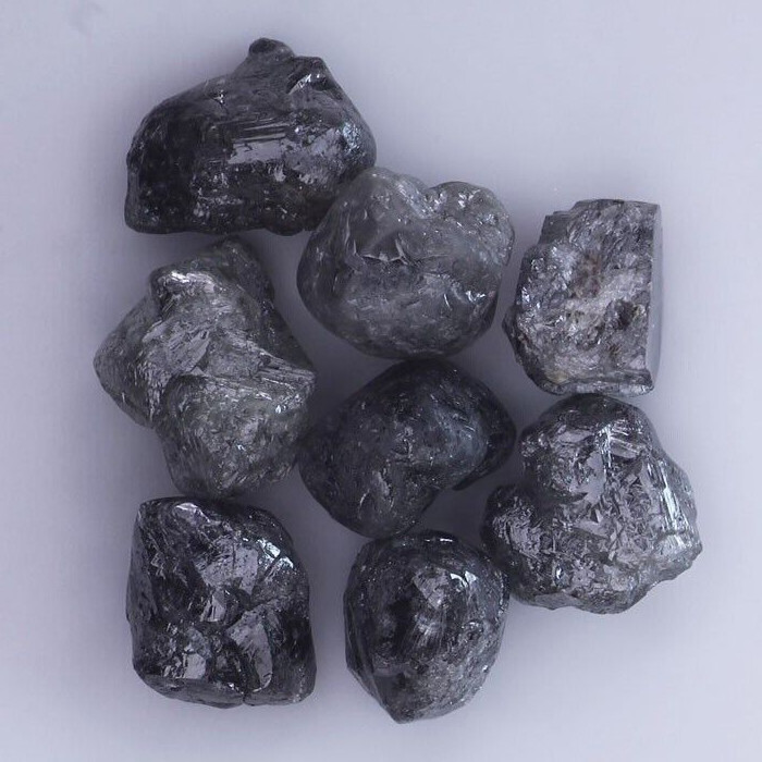 Wonderful 3.00 Carat Black Color Lot Rough Natural Roundish Australian Diamond