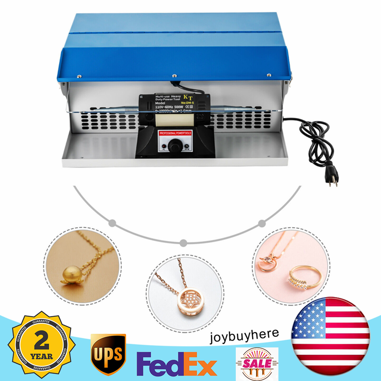 Jeweler Polishing Machine Gem Jade Buffing Polisher Tabletop 0-10000rpm/min 120W
