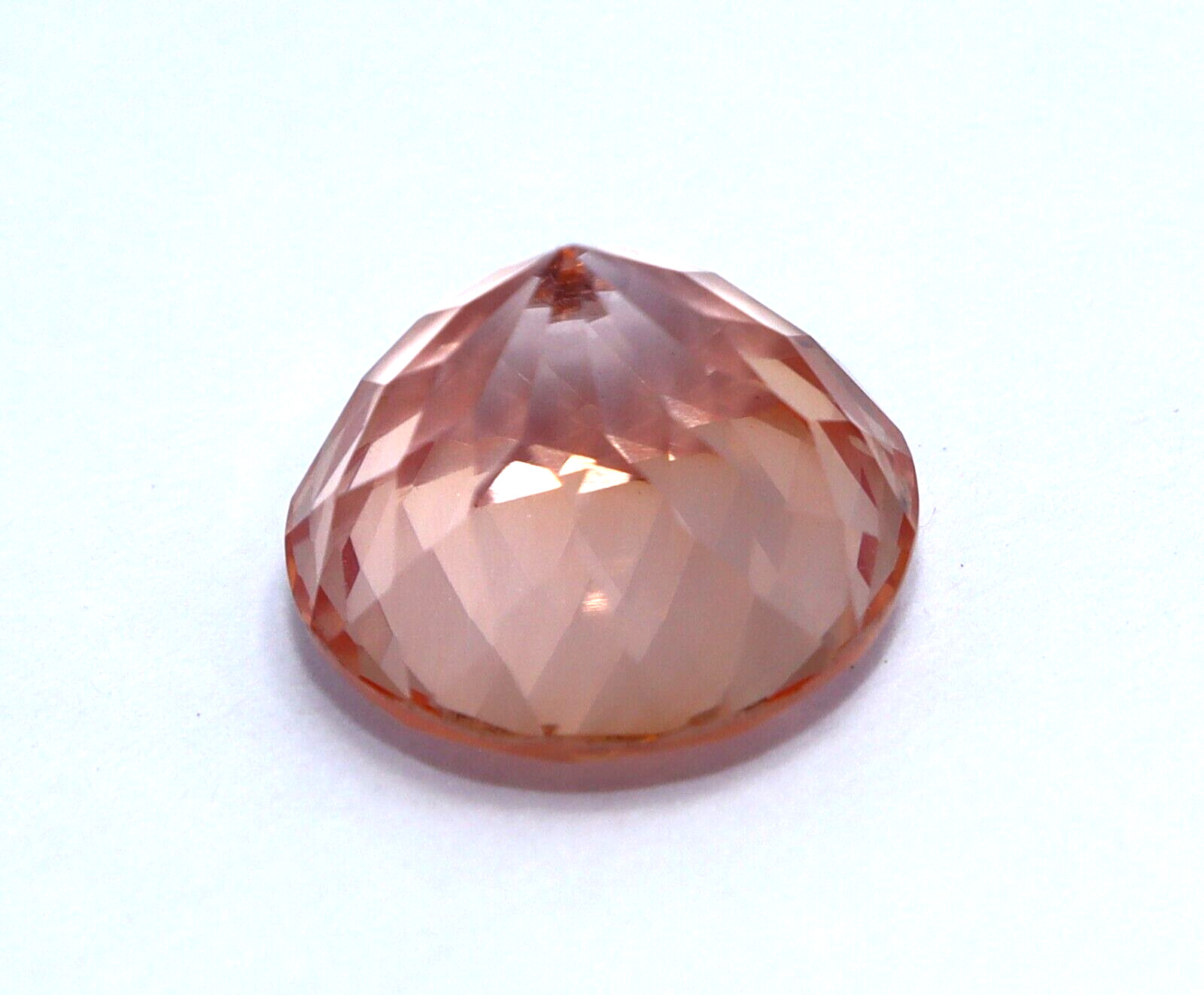 Natural Morganite Certified 10.40 Ct Round Cut Loose Peach Faceted Gemstone