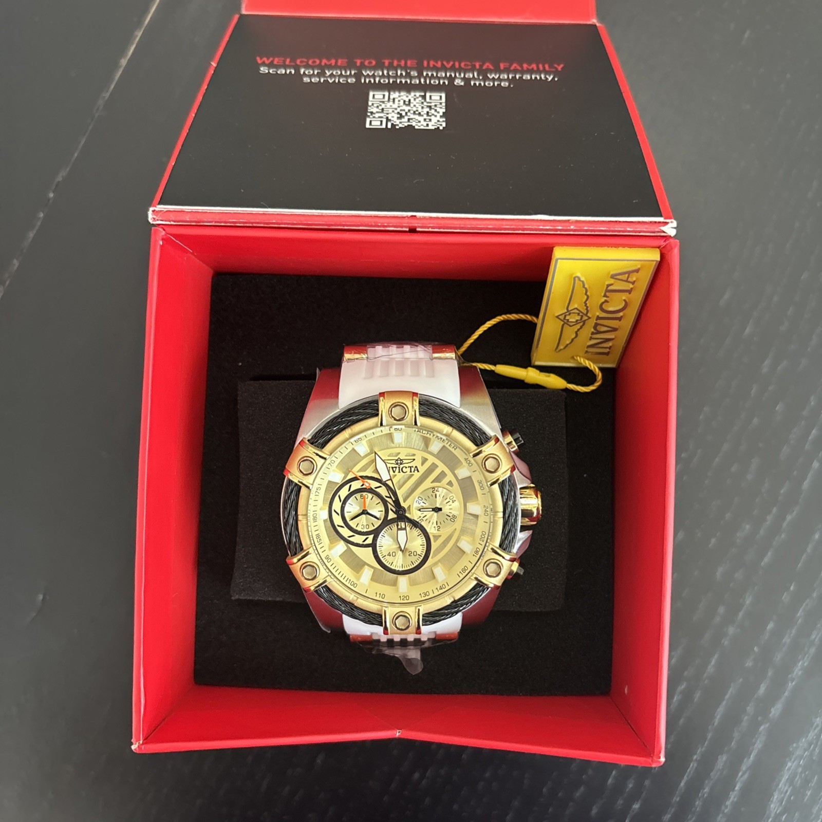 Invicta Bolt Girdex Men’s Watch $ 349.00 – Gold & White – Chronograph – 52mm
