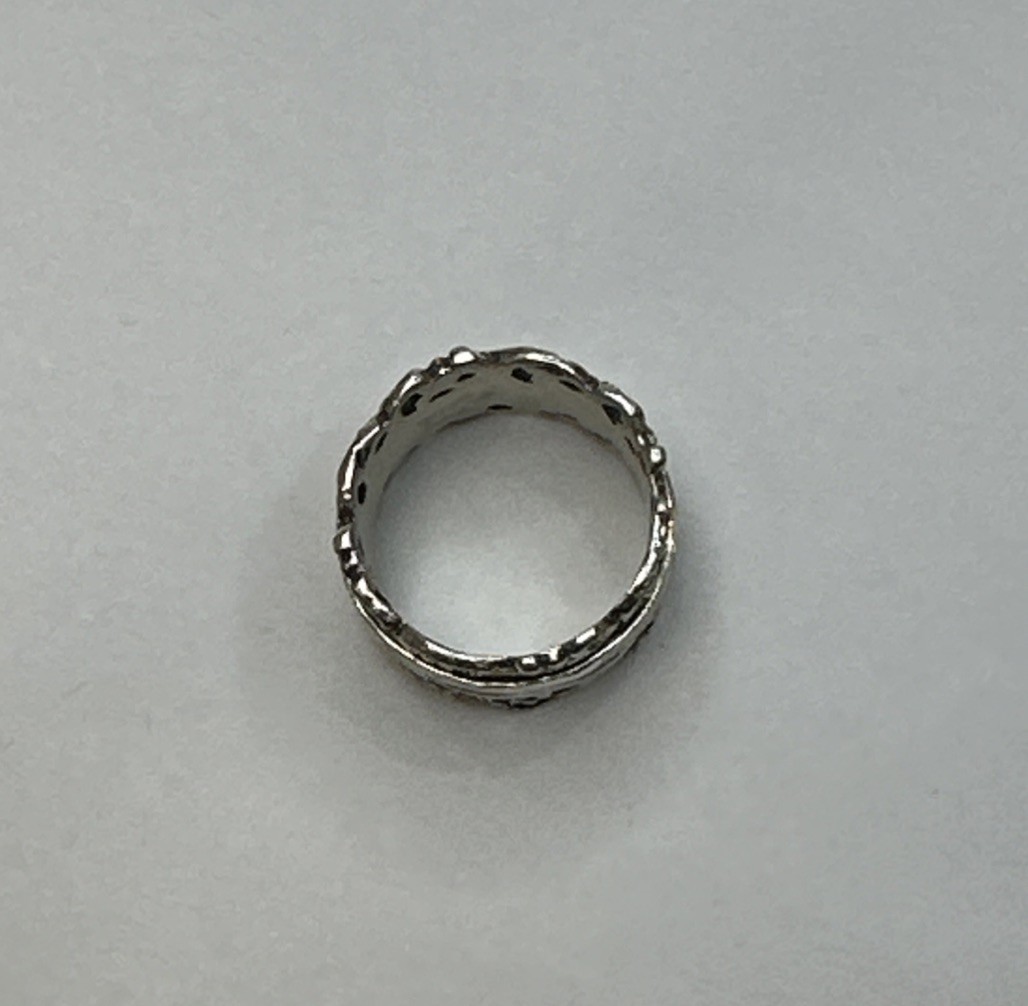 Vintage 925 Sterling Silver PZ Paz Creations Spinner Swirl Open Work Ring