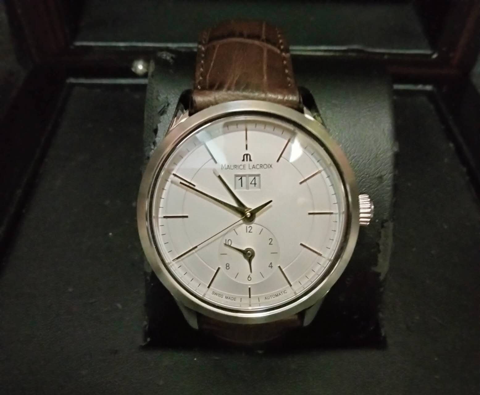 Maurice Lacroix LC6088 Automatic Men’s Watch White Dial Big Date GMT Dual Time L