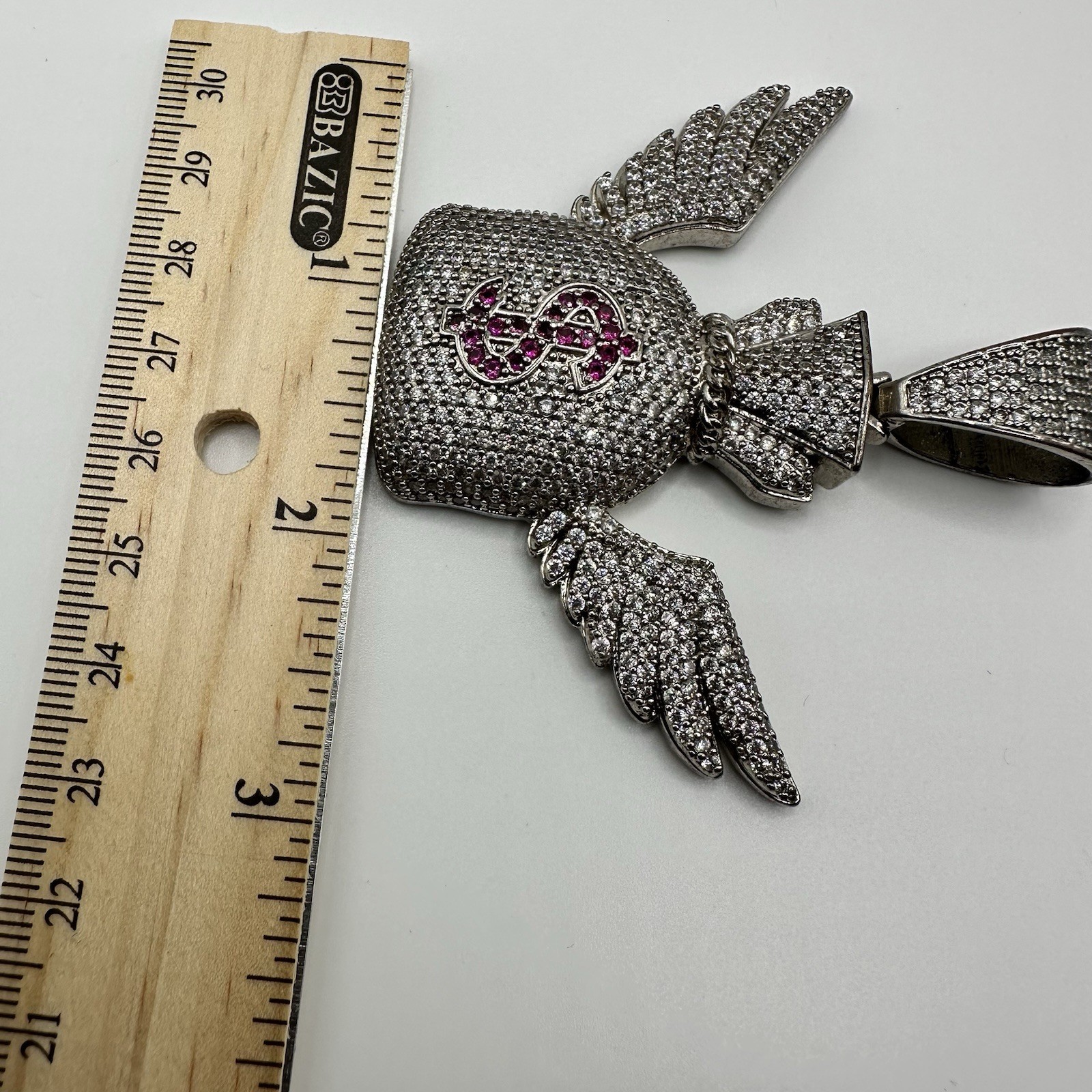 Real Moissanite Custom Money Bag Pendant