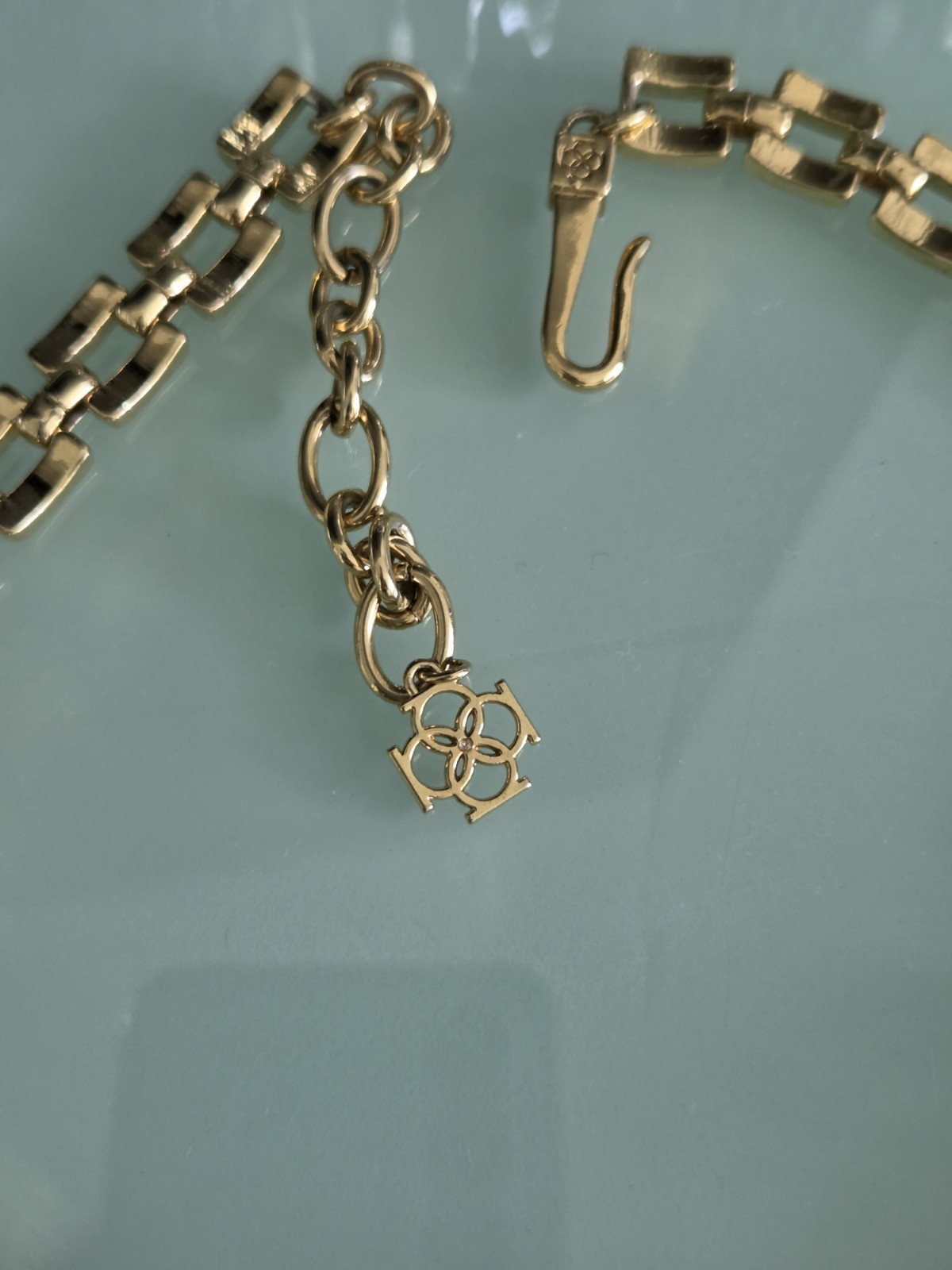 Ann Taylor GoldStone Large Links Necklace & Bracelet animal Print
