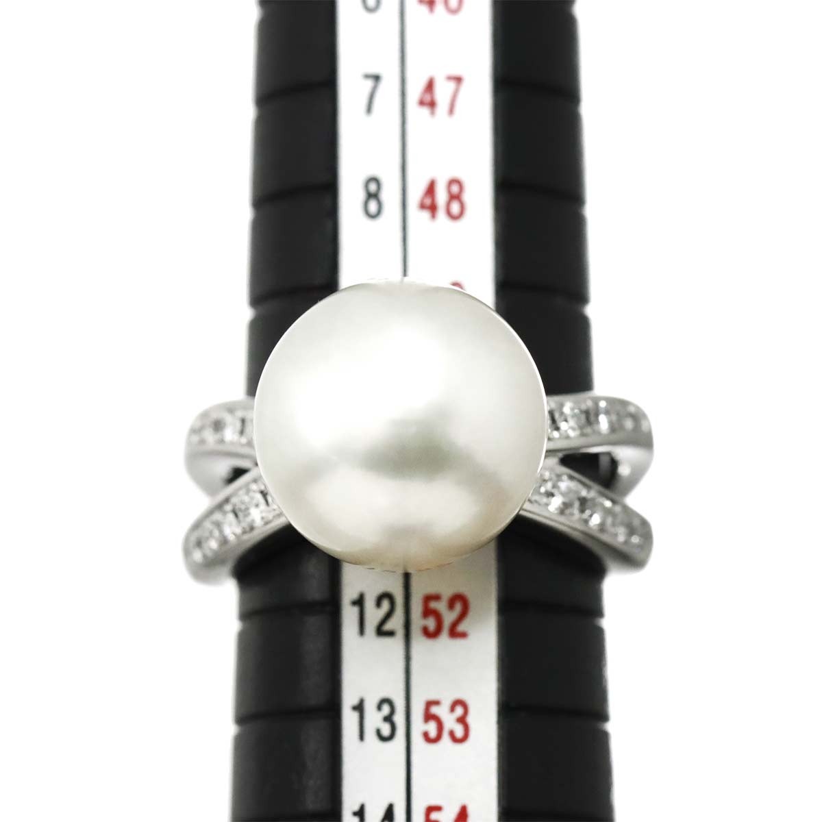 TASAKI South Sea pearl 12.4mm Diamond 0.26ct Ring Pt size5.5-5.75(US) 90308909