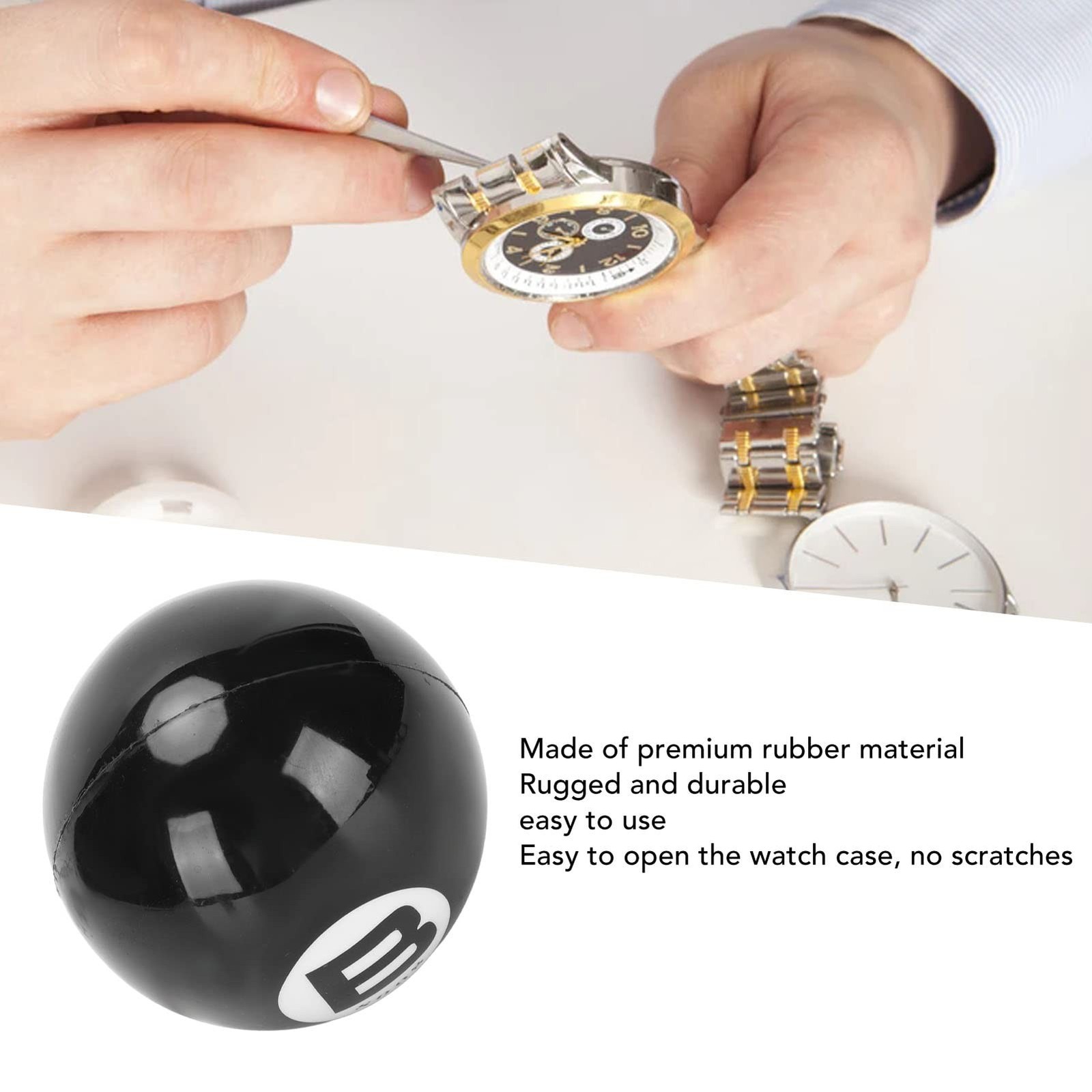 Watch Ball Opener, Easy Use 2.8in Dia Rubber Back Cover Opener Ball Inflatabl…