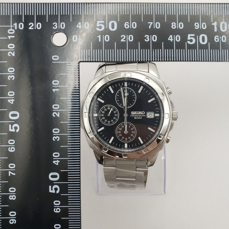 SEIKO Men’s Wristwatch Chronograph 7T92 0CA0 Black Dial SND191P1