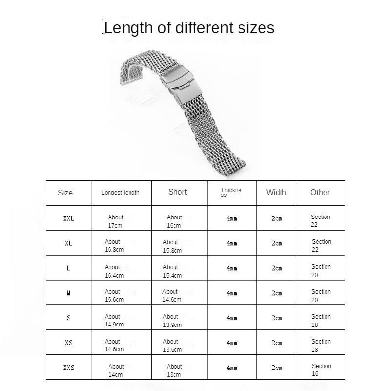 Premium Stainless Steel Watch Band Strap Mesh Braided Double Push Button 20/22mm