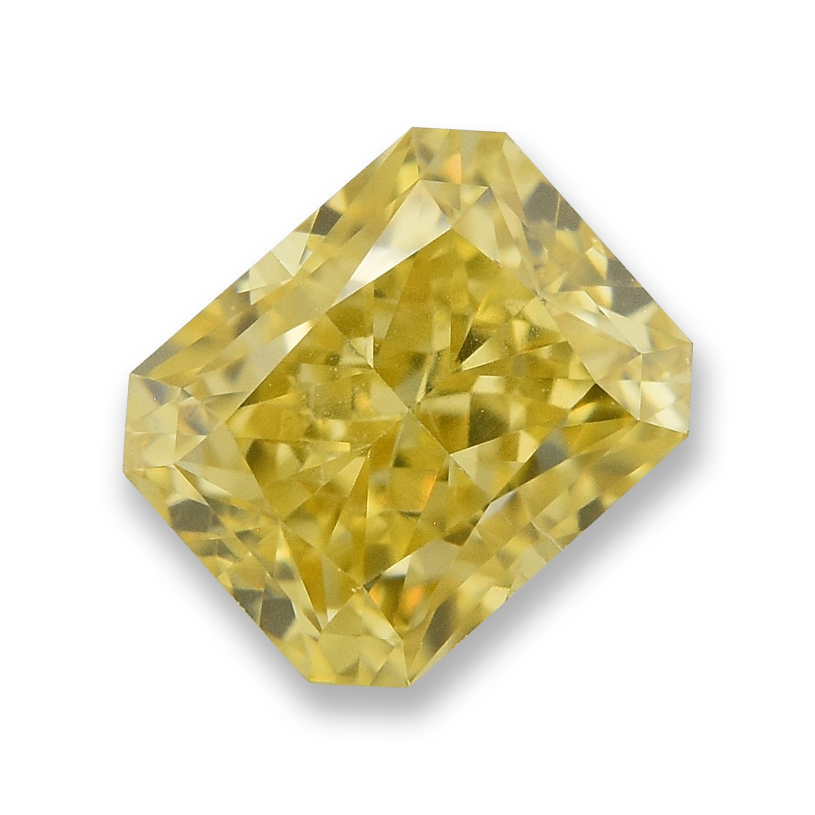 0.54 Ct Natural Radiant Diamond Fancy Deep Yellow VS2 Loose GIA Certified