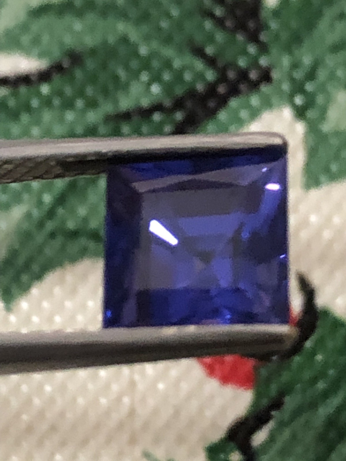 A Magnificient 4.12 Ct. Deep Blue Princess Cut Tanzanite (Rare Cut for this Gem)