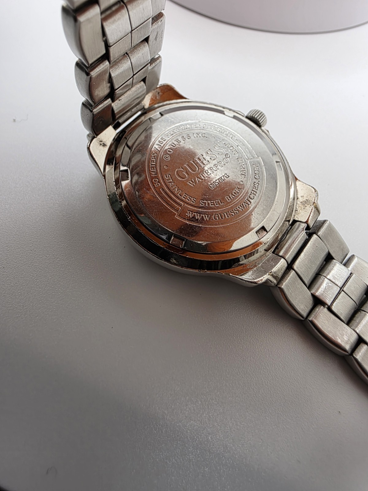 Guess Waterpro 50M Men’s Silver Tone Quartz Date Watch Stainless Steel