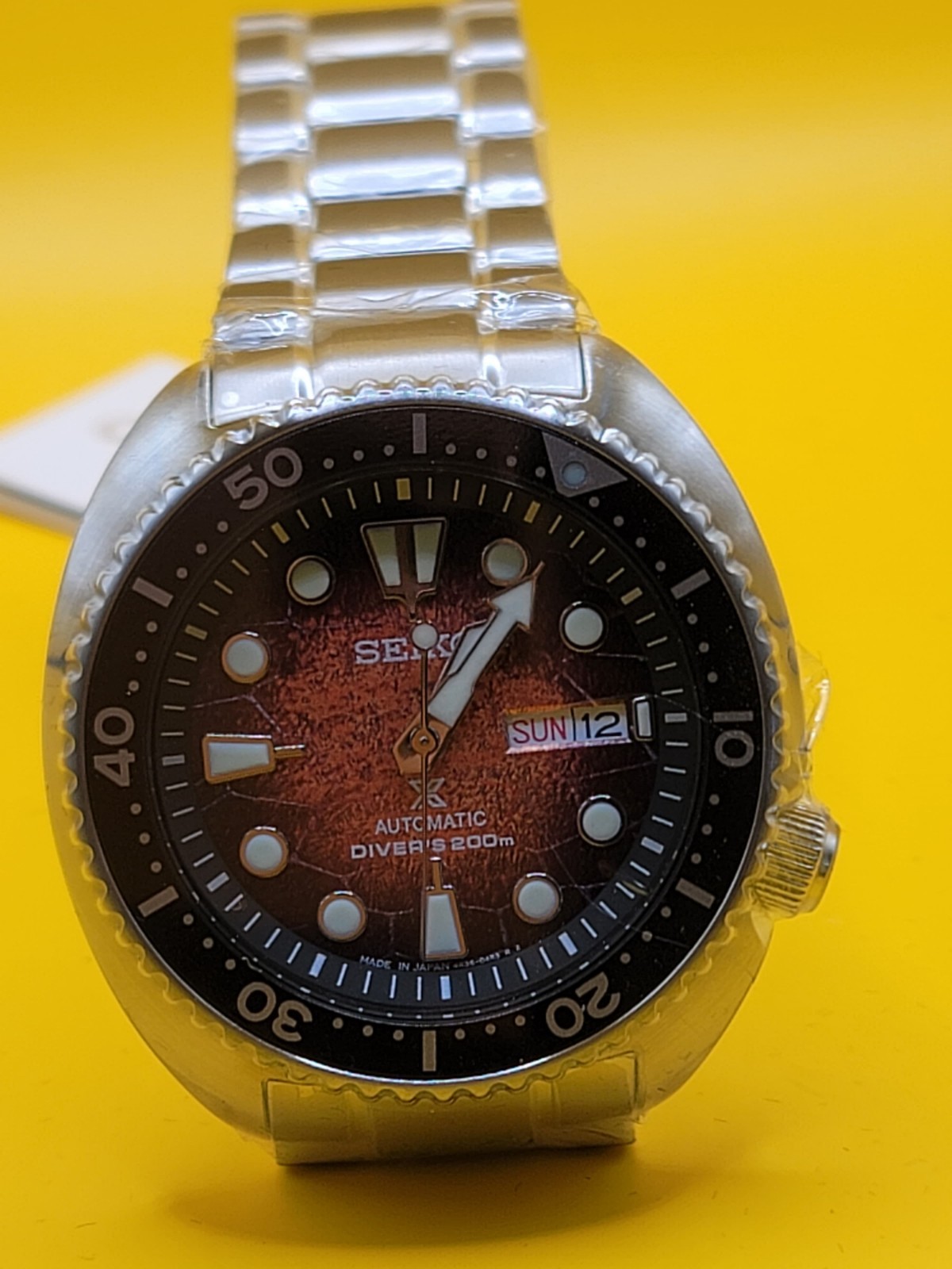 Seiko Brown Turtle Shell Dial Automatic 4R36 Men’s Watch SRPH55