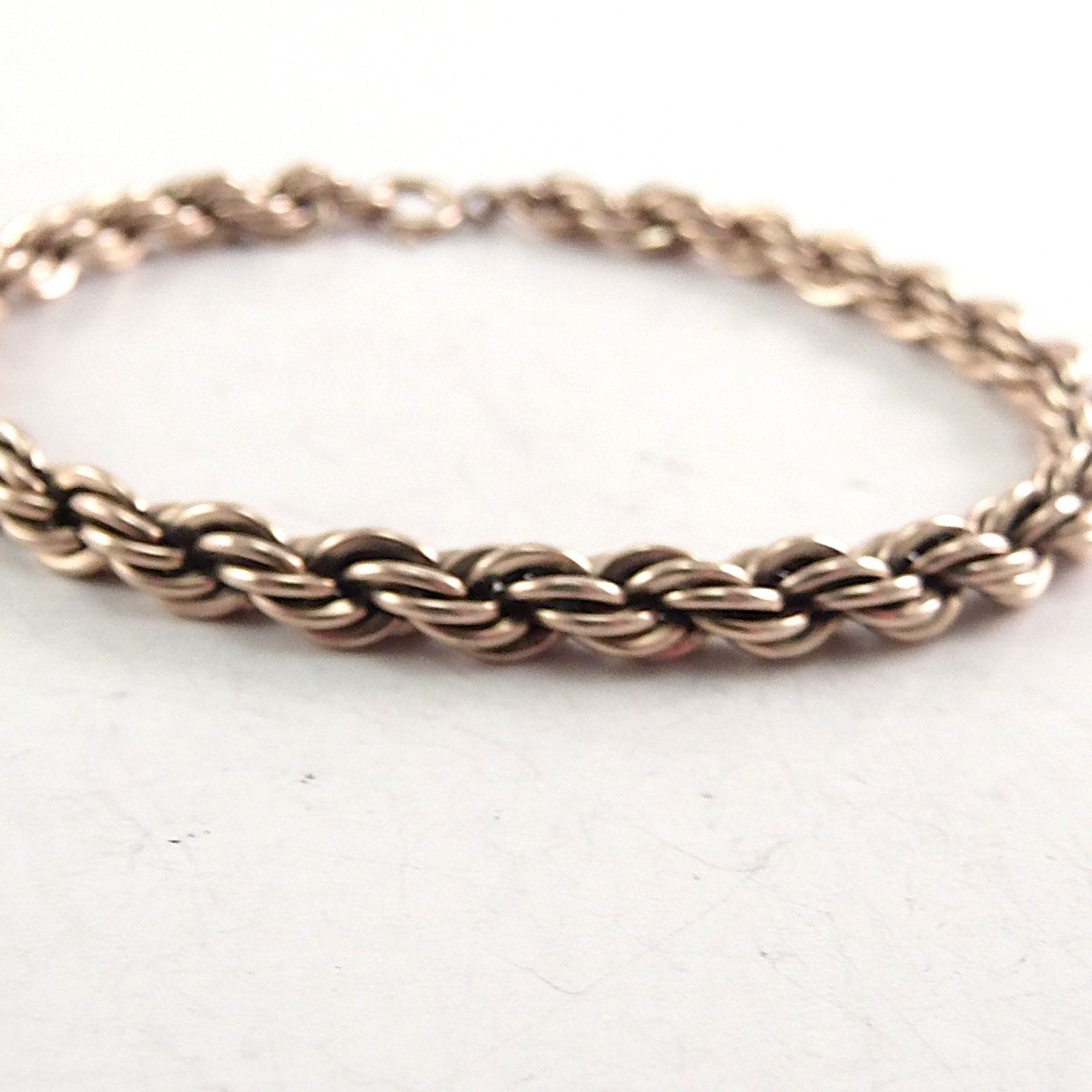 Vintage 12K Gold Filled Bracelet 7″ Rope Chain 11.2 grams 4.8mm GF