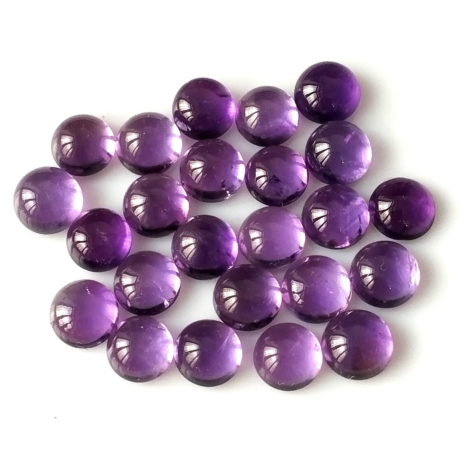 Natural African Amethyst Cabochon 6X6 mm Round Cut Calibrated Wholesale Gemstone