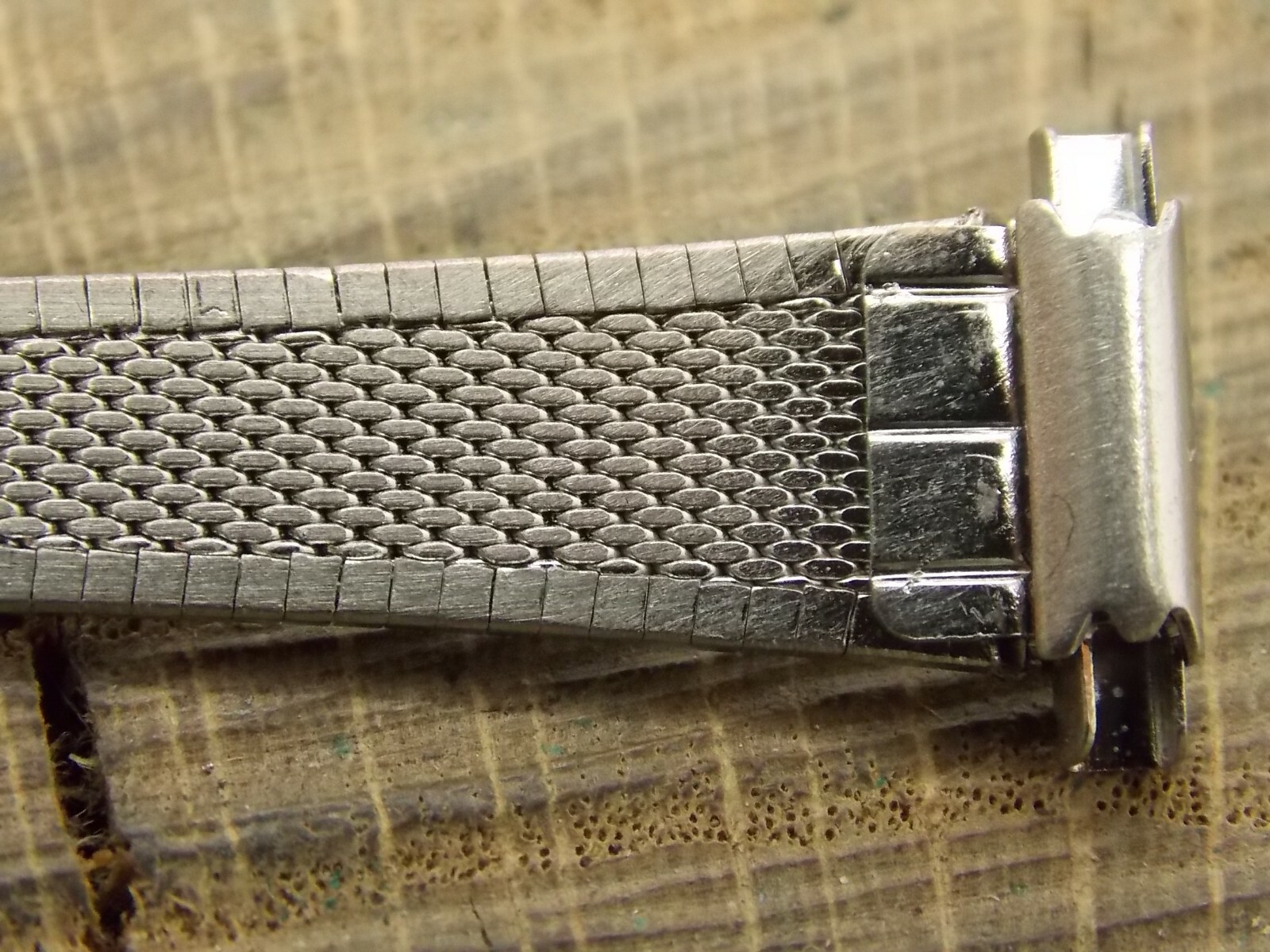 NOS Gilden Vintage Stainless Sliding Clasp Watch Band 10mm-13mm Unused Long