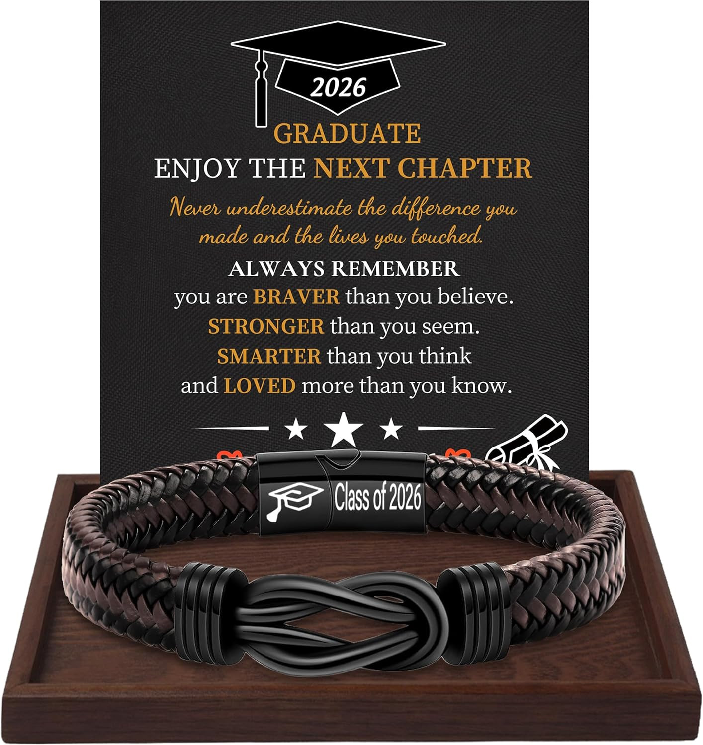 To My Son Bracelet from Dad Gifts for Son Men Leather Bracelets for Teen Gift
