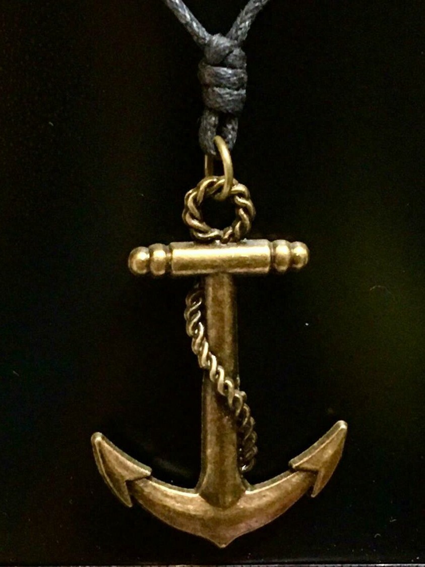 Anchor Bronzed Pendant Pirate Sailor Nautical Tattoo Biker adjustable cord