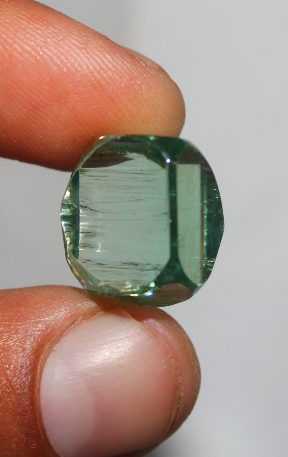26.75 Ct Moissanite Raw VVS1 quality Green color Large Moissanite Rough gemstone