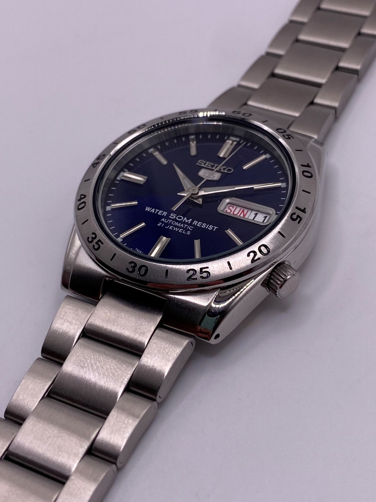 Seiko 5 Automatic Blue Dial Stainless Steel Men’s Watch SNKD99K1 RRP £199