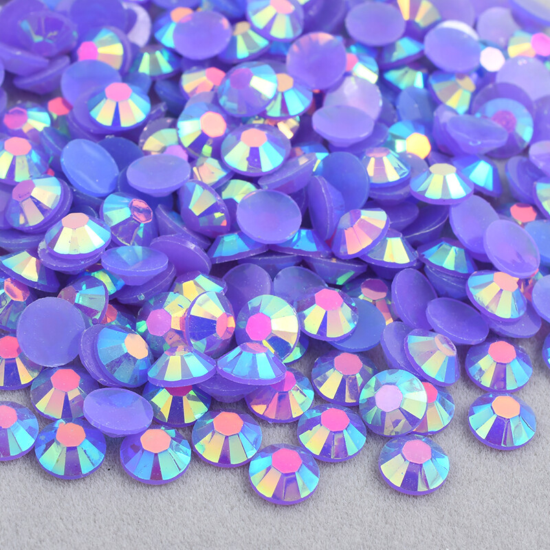 Jelly Rhinestones AB 4MM/SS16 QTY 1000-5000 Resin Flatback Round Bling NON HOTFX
