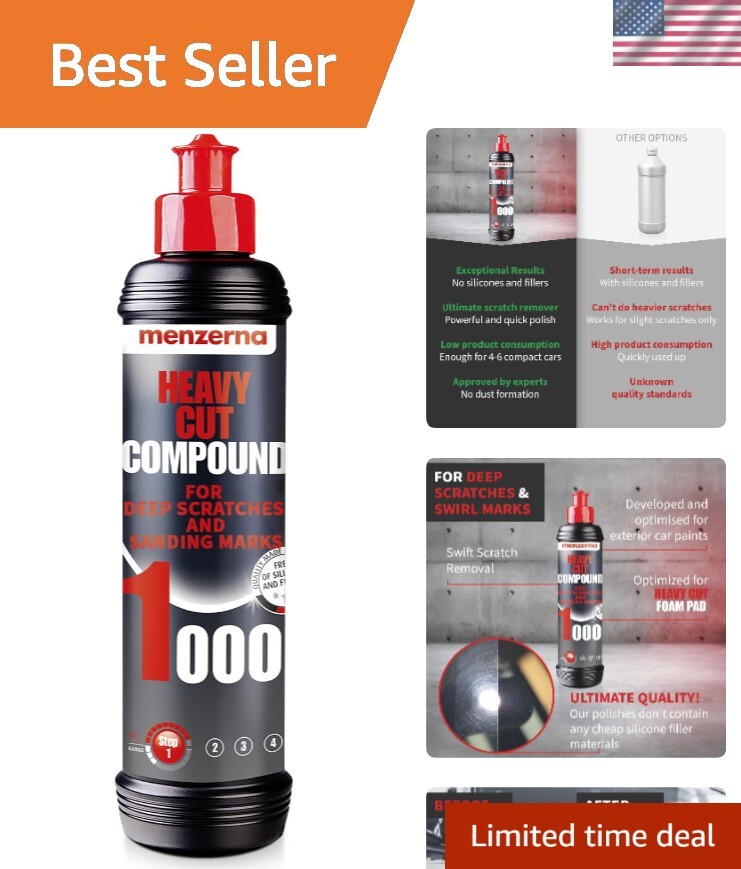 Heavy Cut Compound 1000 – Ultimate Scratch Repair 8fl oz for Flawless Finish