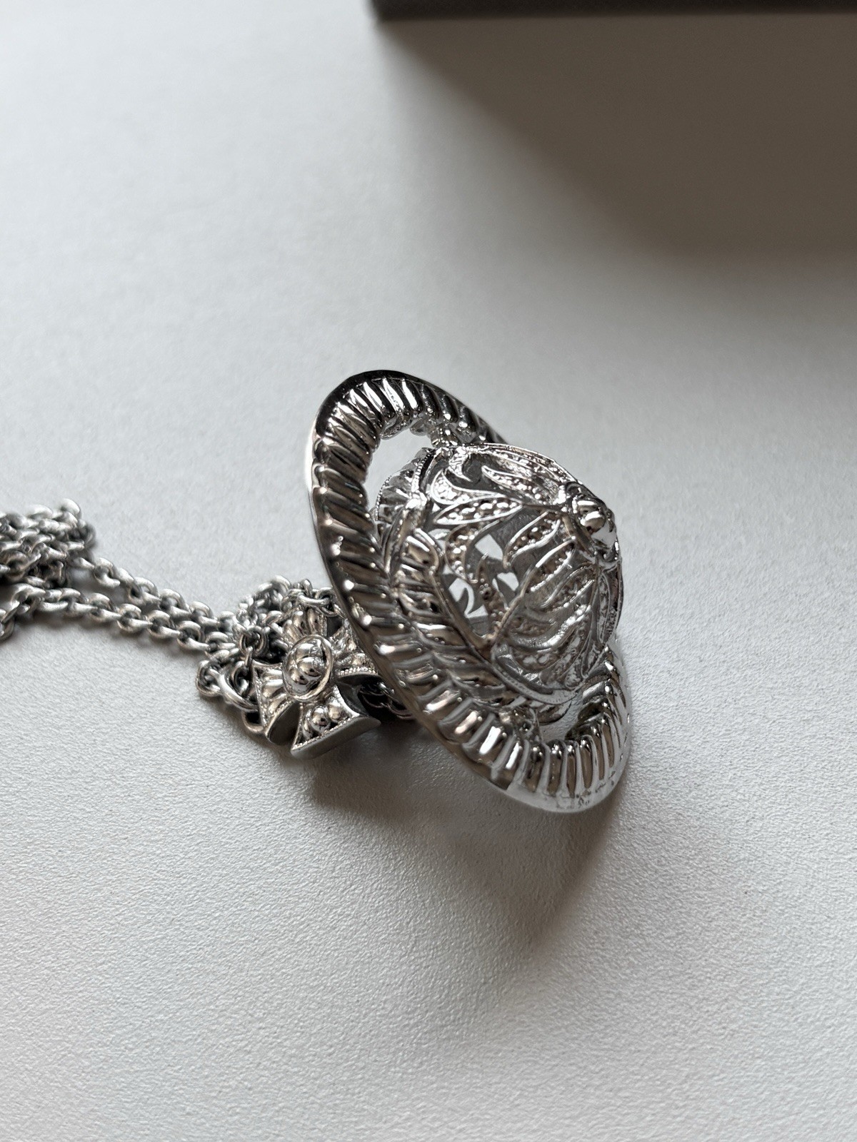 Vivienne Westwood Silver (nature) Orb Pendant Necklace with box and pouch