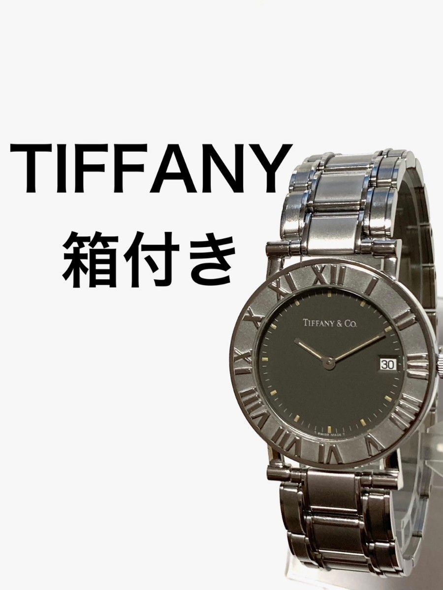 [B1P] Tiffany Atlas Gray Dial Boys Size Quartz Stainless Steel Watch [t9n]