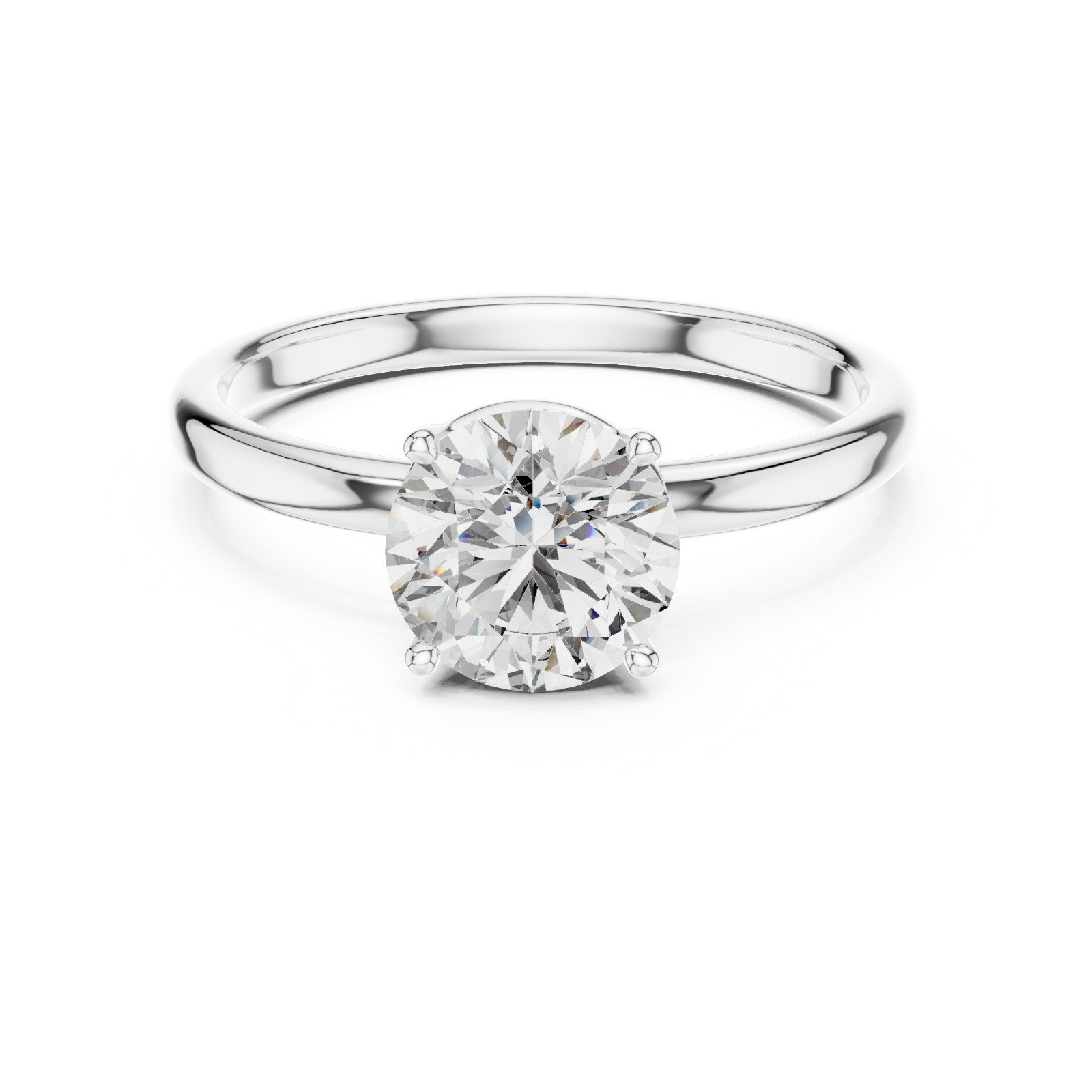 1 Ct Lab Grown Diamond IGI Certified Wedding Gift For Her Gold Ring 14 K F VVS
