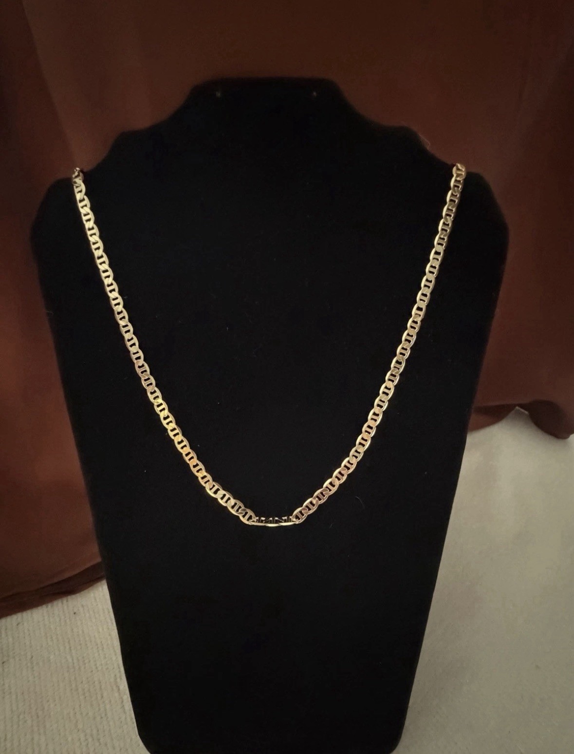 24” 3mm 14k stamped Gold Filled Anchor/Mariner Chain necklace