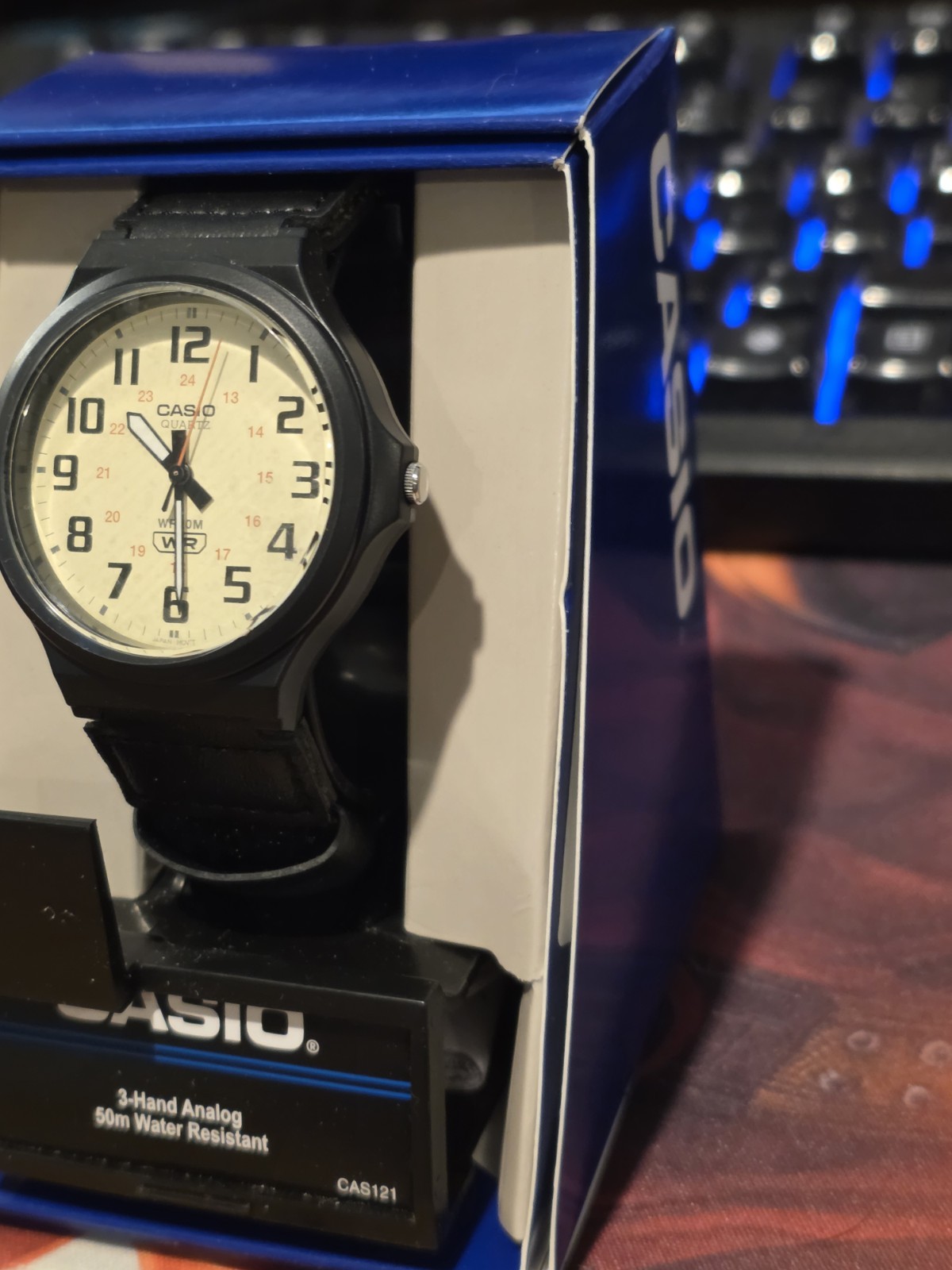 Casio MW240B-3BVKC Analog Watch Mens Black Cream Military Style