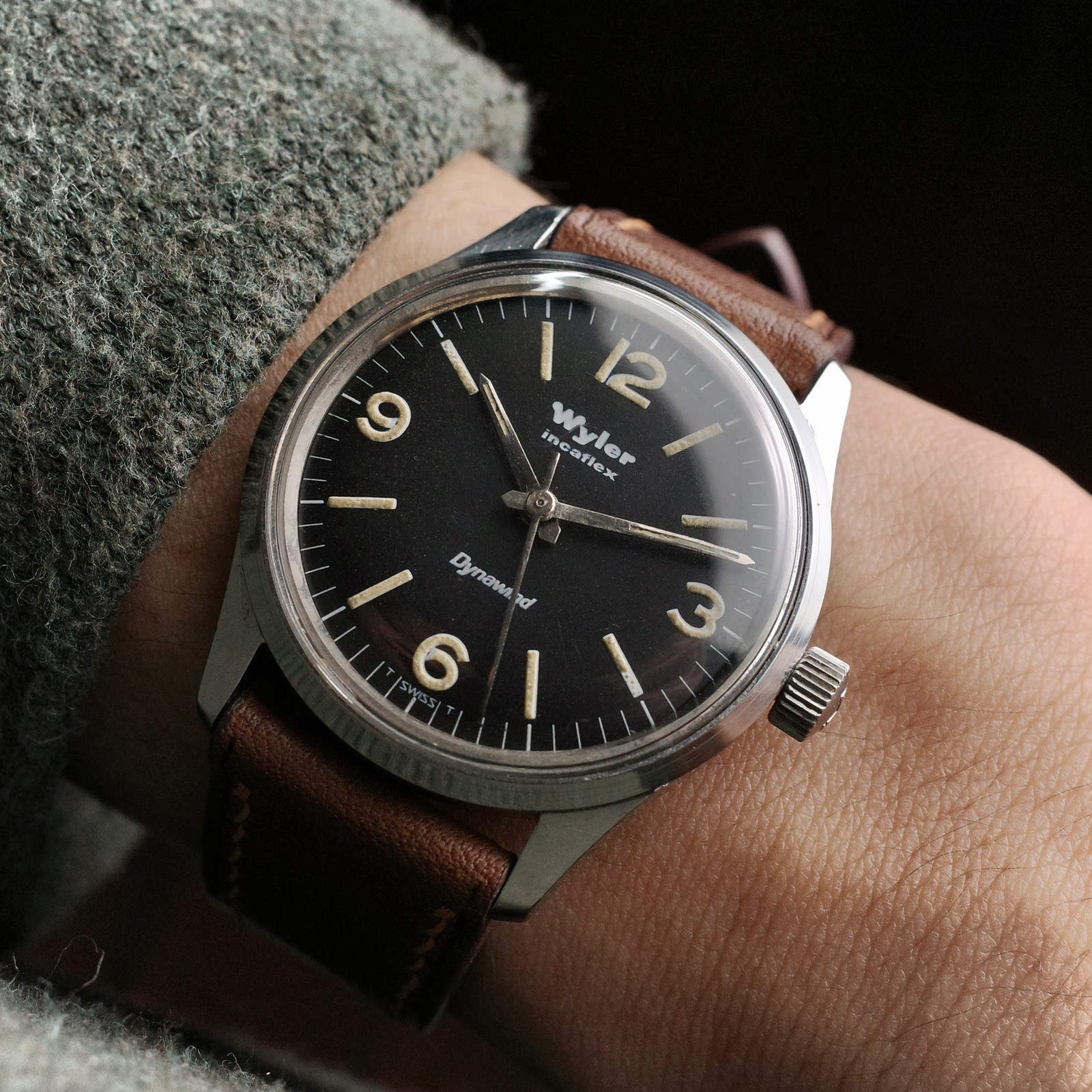 Wyler Incaflex Dynawind Lifeguard Men’s Vintage Watch