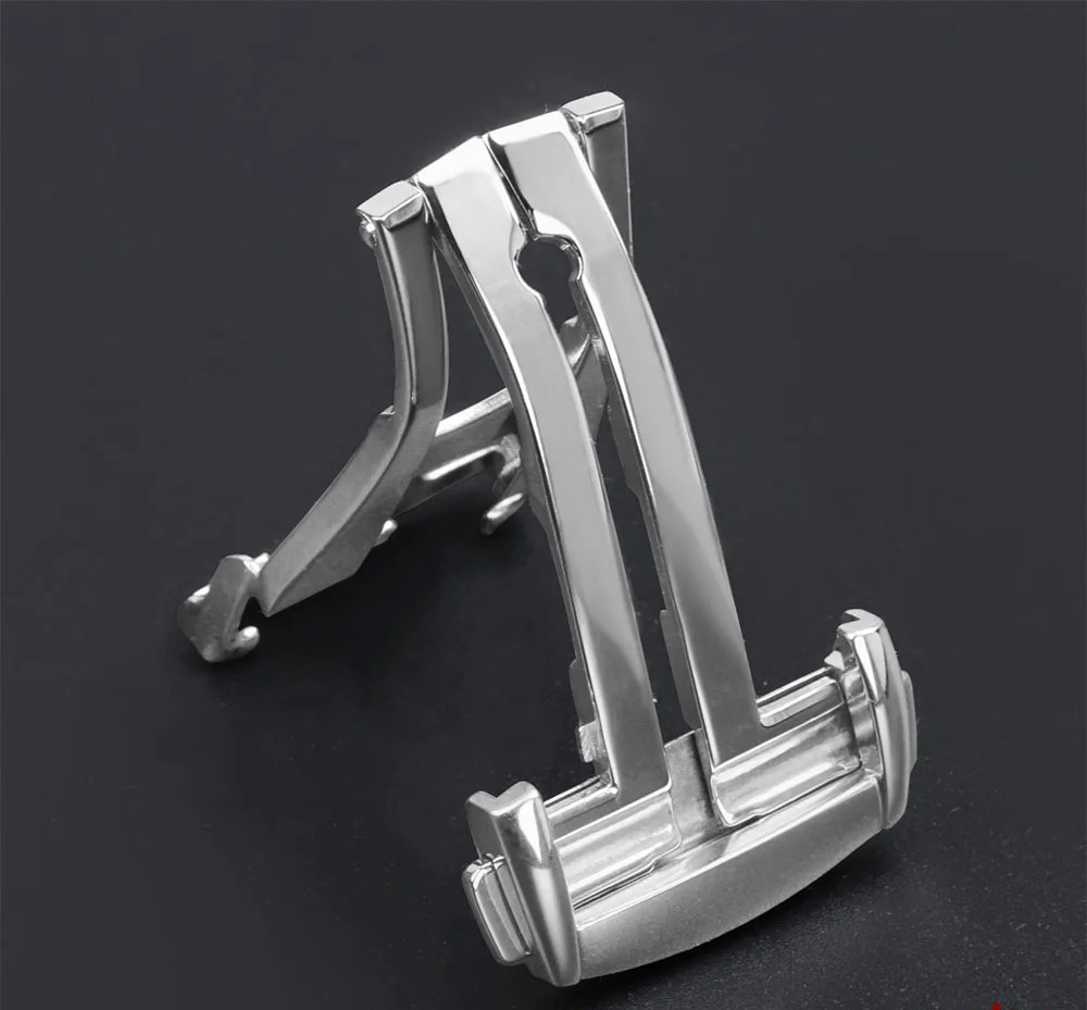 18mm 20mm Stainless Steel Deployment Watch Clasp Single Fold Deployant Buckle