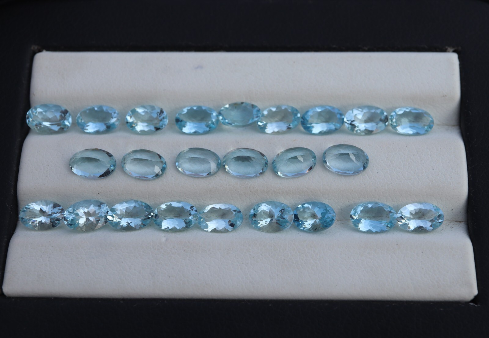 6×4 mm Eye Clean Natural Medium Blue Aquamarine Oval Cut Gemstone Nice Luster