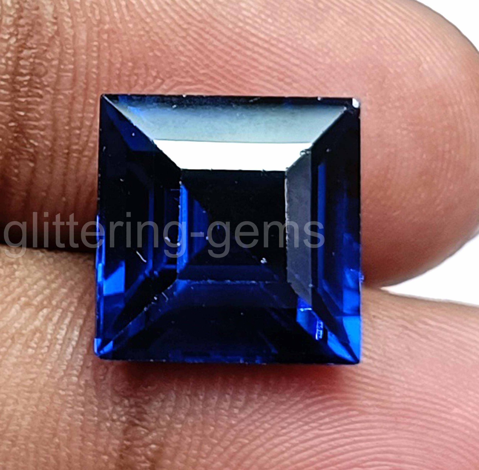4.05 Carat Natural Blue Sapphire Princess Cut Certified Flawless Gemstone 5ADX