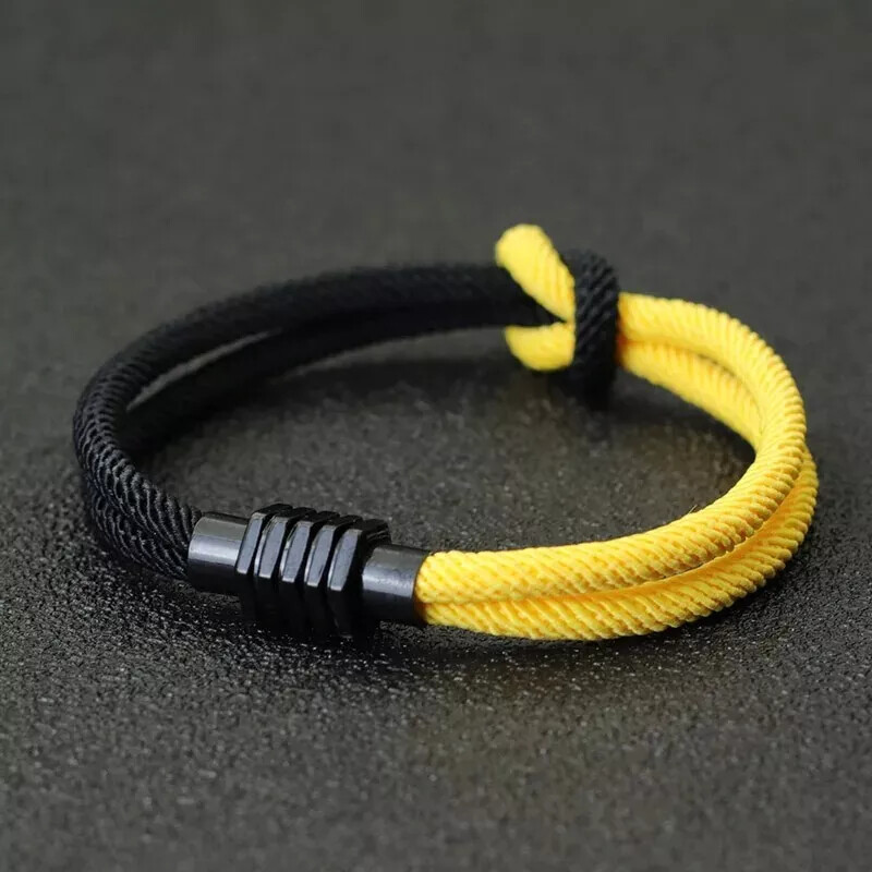 Rope Bracelet Fashion Men Women Square Knot Bracelets Outdoor Magnet Bangles New