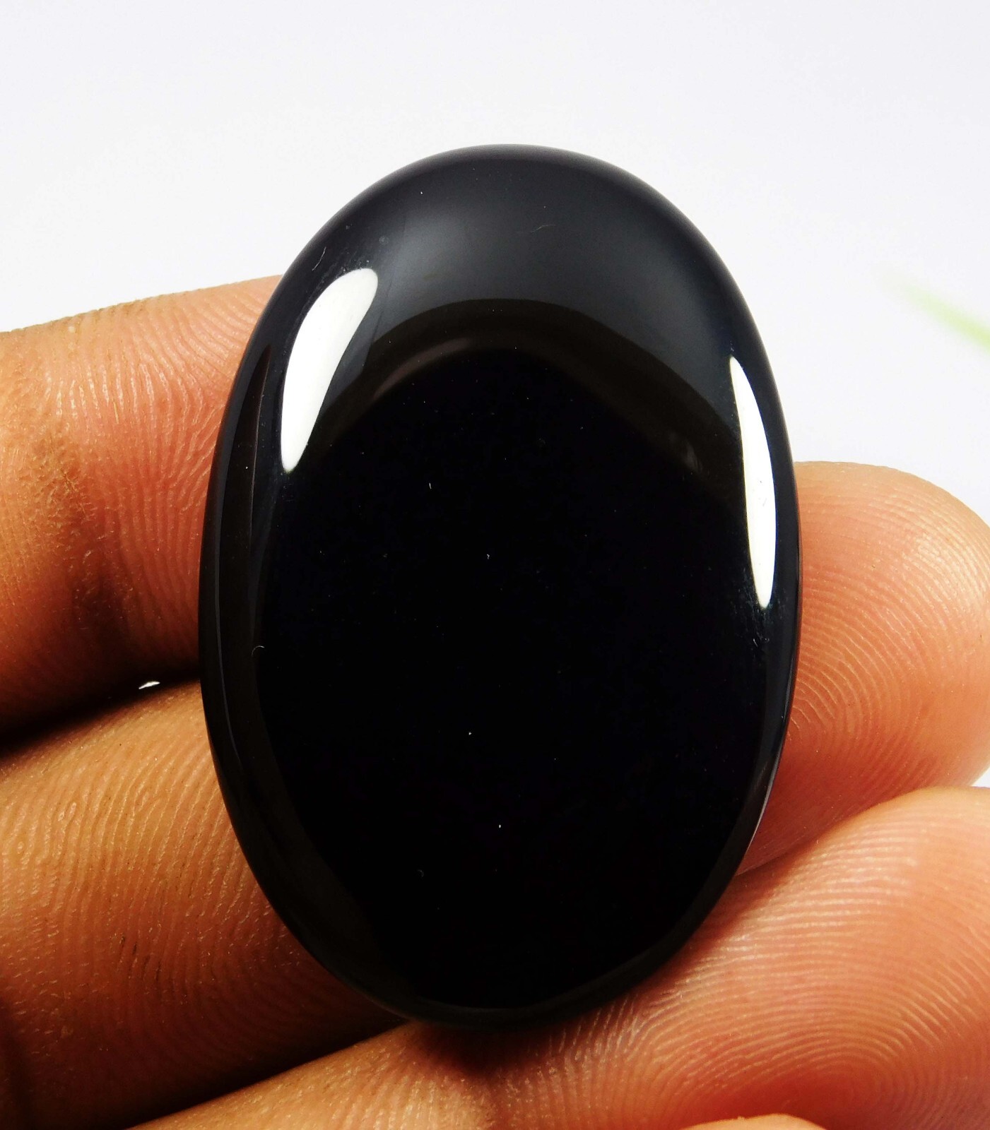 48.85 Ct Natural Black Onyx Oval Cabochon Amazing Loose Gemstone For Jewelry