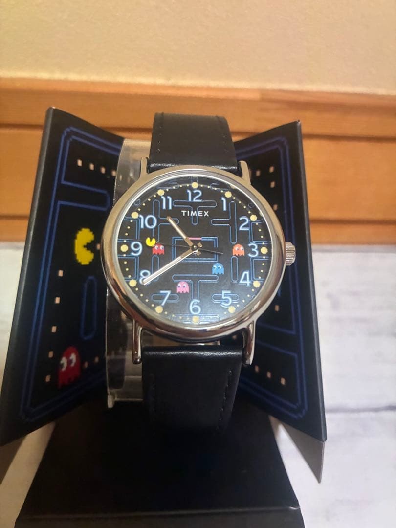 TIMEX TW2V06100 Pac Man Weekender Watch Indiglo Nightlight Black 38mm