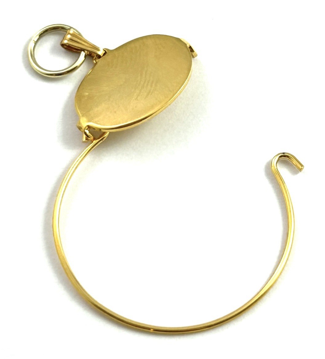 Vintage Charm Holder Pendant Vintage Jewelry Gold Plated Metal